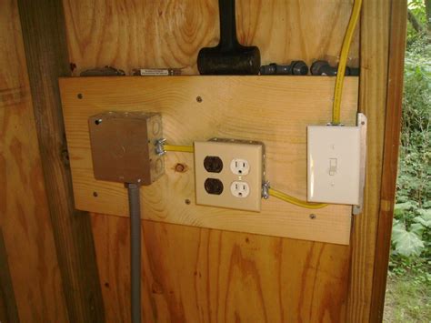 electrical box for a shed|how to run electricity into a shed.